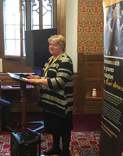 Image of the Director General, Victoria Wallace providing the opening speech at the launch event, held in the House of Lords on 30 April 2019.