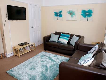 Image shows interior of Contact house