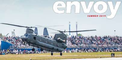 Cropped image of the Summer edition of Envoy (Front cover)