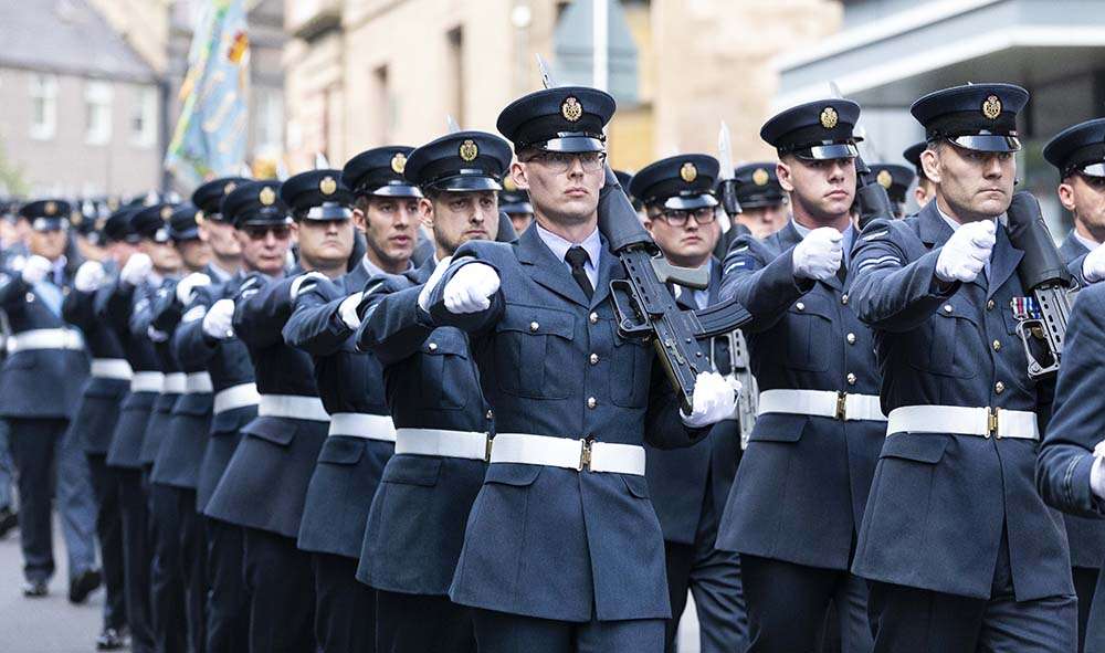 Image shows II (Army Cooperation) Squadrons’ Freedom of Angus Parade taking place in the High Street of Montrose, Angus on the 26th July 2019.