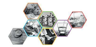 Cluster of mixed images shared as a cropped picture from the Lifting the Lid on Transition report cover.