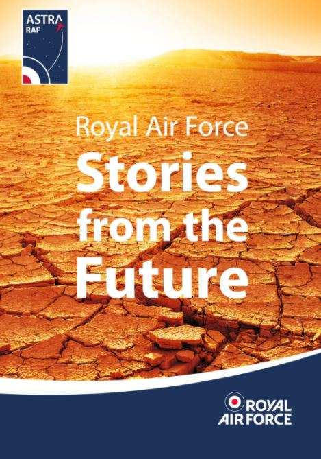 Branded front cover - RAF Stories from the Future.